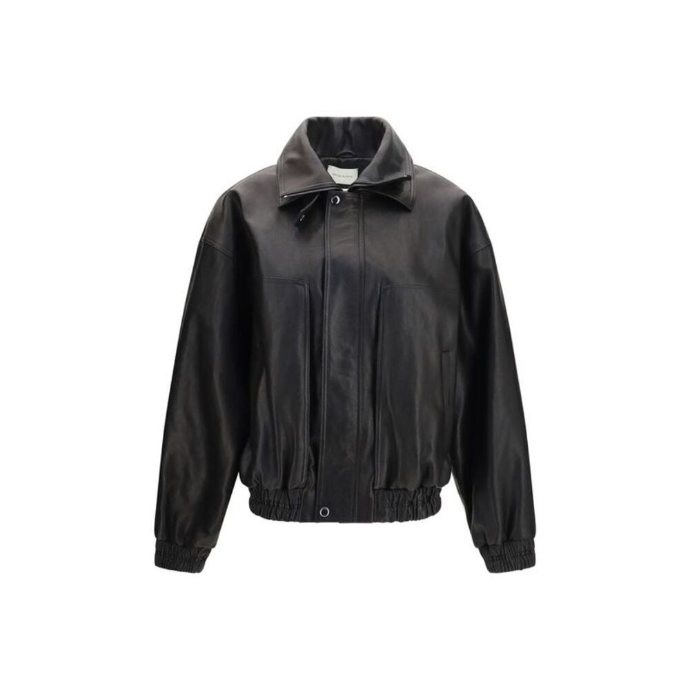 Magda Butrym Black Lambskin Leather Women's Jacket